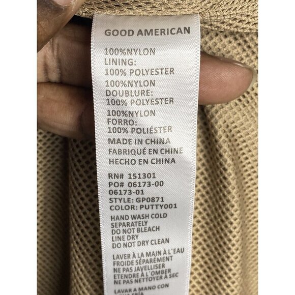 Good American Womens Essential Nylon Cargo Pants PUTTY001 Size 3/L - Picture 7 of 9